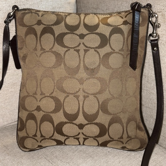 Coach CC Signature Monogram Adjustable Shoulder Strap Crossbody Tote Bag Purse - Picture 6 of 17
